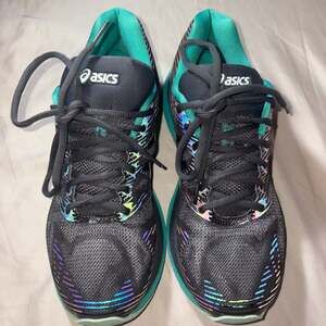 ASICS Gel-Nimbus 19 Lite-Show Women's Running Shoes T7C8N Black Teal 8.5
